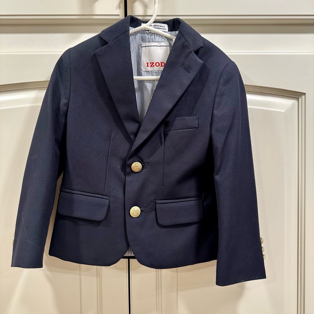 Boys IZOD navy blazer size 4